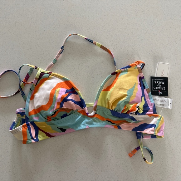 Other - Colorful Abstract Bikini Top – Medium